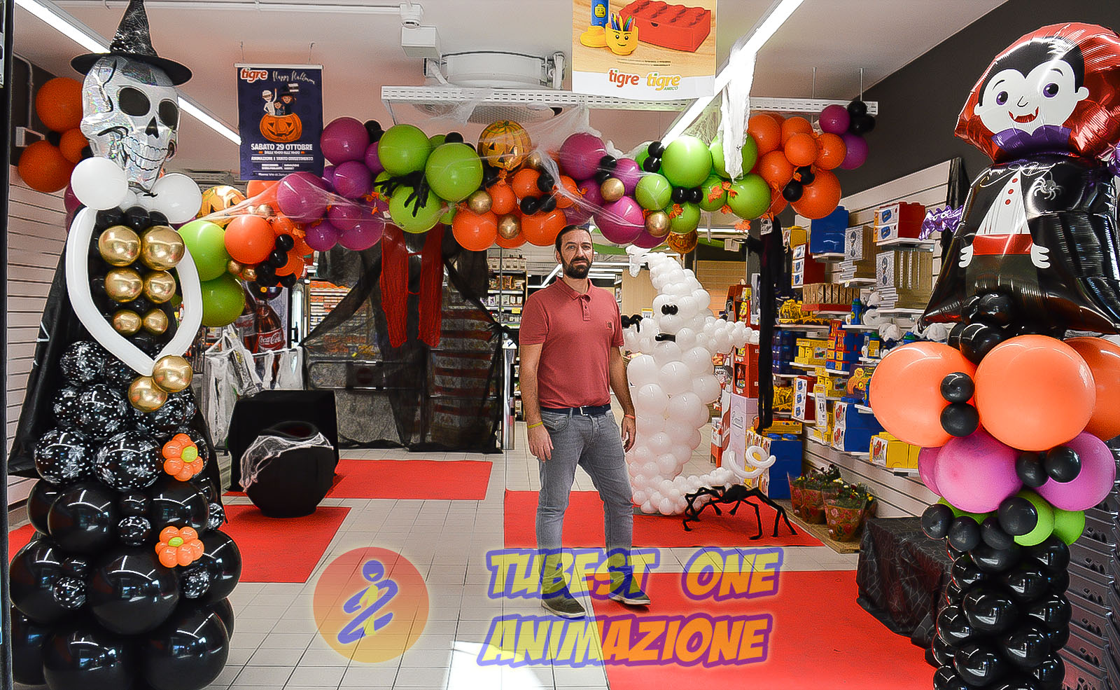 allestimento e animazione per evento di halloween con decorazioni a tema halloween per feste a Roma