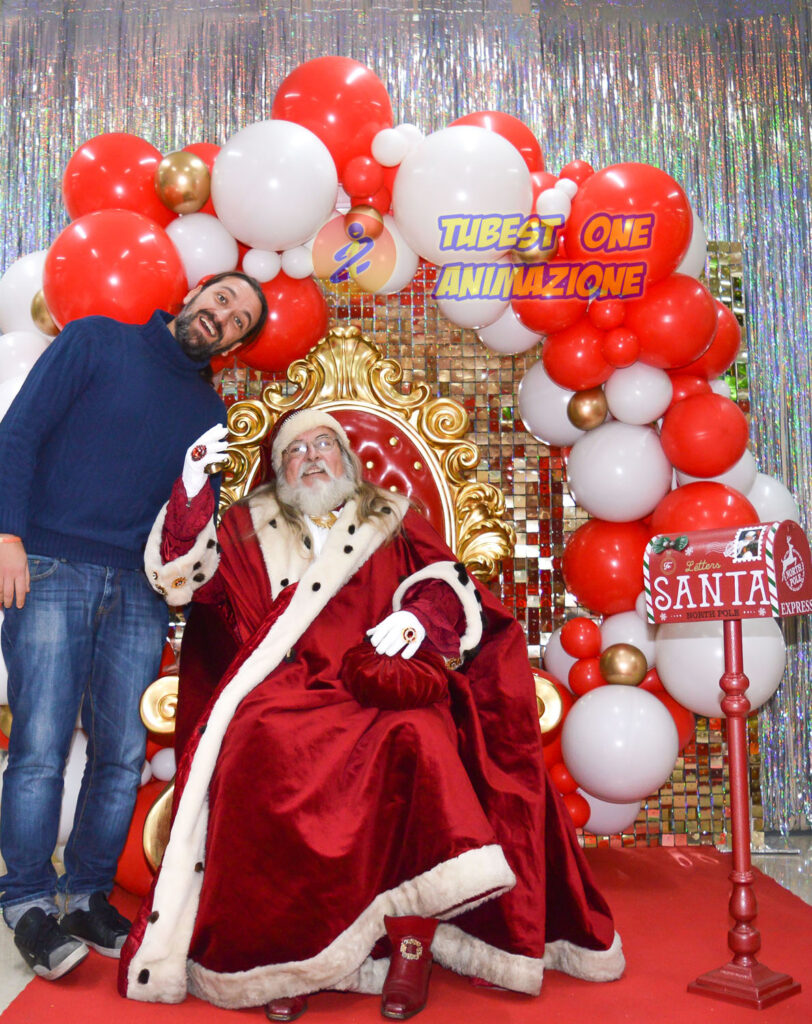 Babbo Natale realistico con barba vere per eventi di Natale di lusso